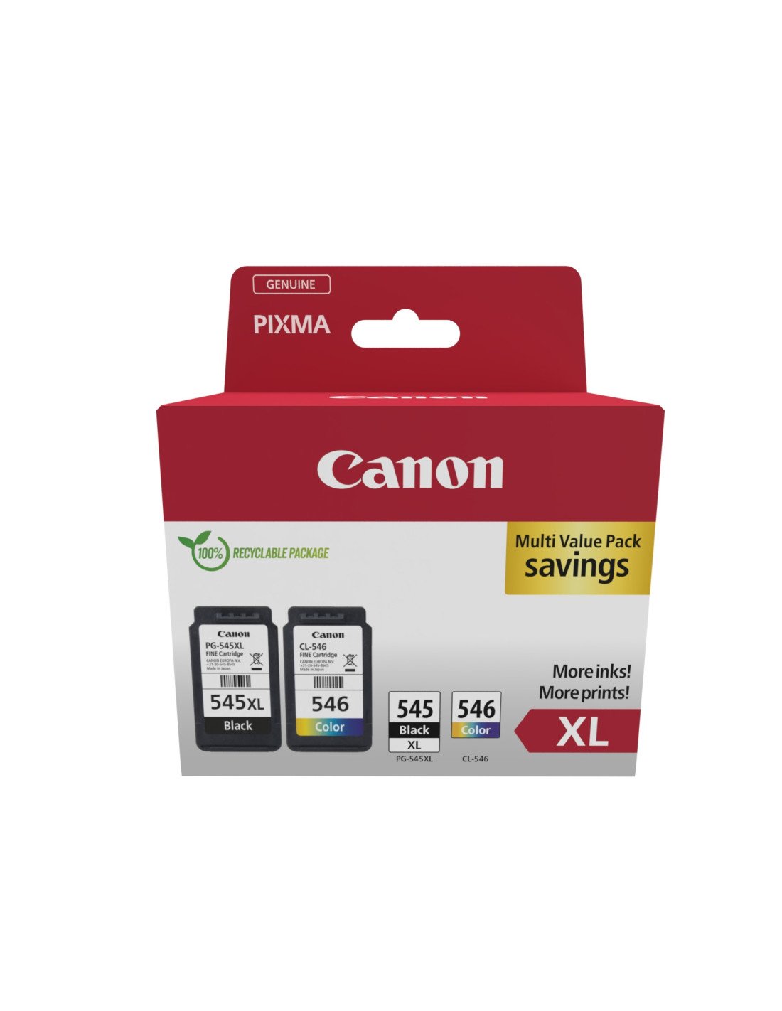 Canon 8286B012 cartucho de tinta 2 pieza(s) Original Alto rendimiento (XL) Negro, Cian, Magenta, Amarillo