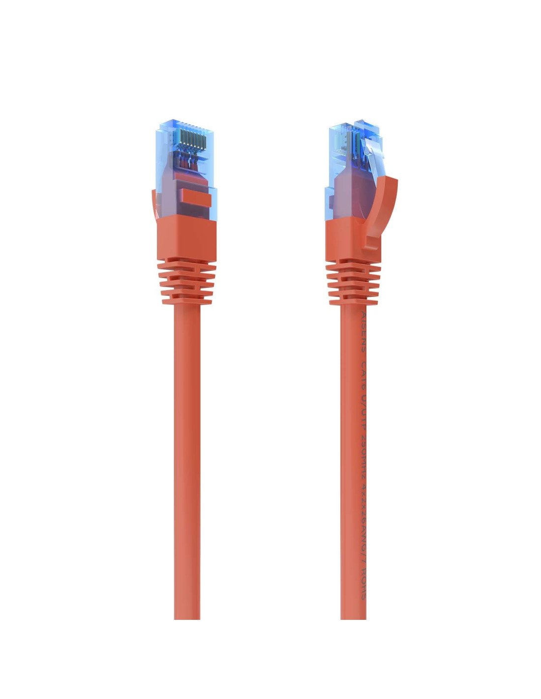 AISENS Cable De Red Latiguillo RJ45 Cat.6 UTP AWG26 CCA, Rojo, 30 cm