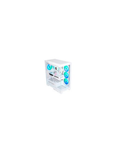 ABYSM Danube Sava H500 White Escritorio Transparente, Blanco