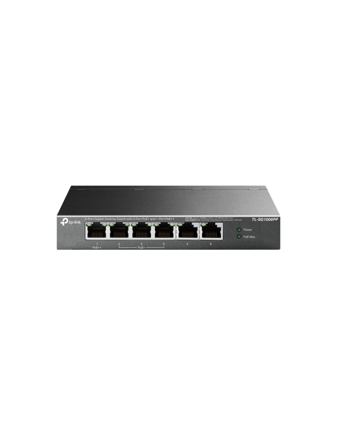 TP-Link TL-SG1006PP switch No administrado Gigabit Ethernet (10/100/1000) Energía sobre Ethernet (PoE) Gris