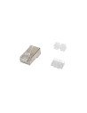 Equip 121147 conector RJ-45 Acero satinado, Transparente