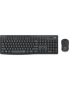 Logitech MK295 Silent Wireless Combo teclado Ratón incluido Oficina USB QWERTZ Alemán Grafito