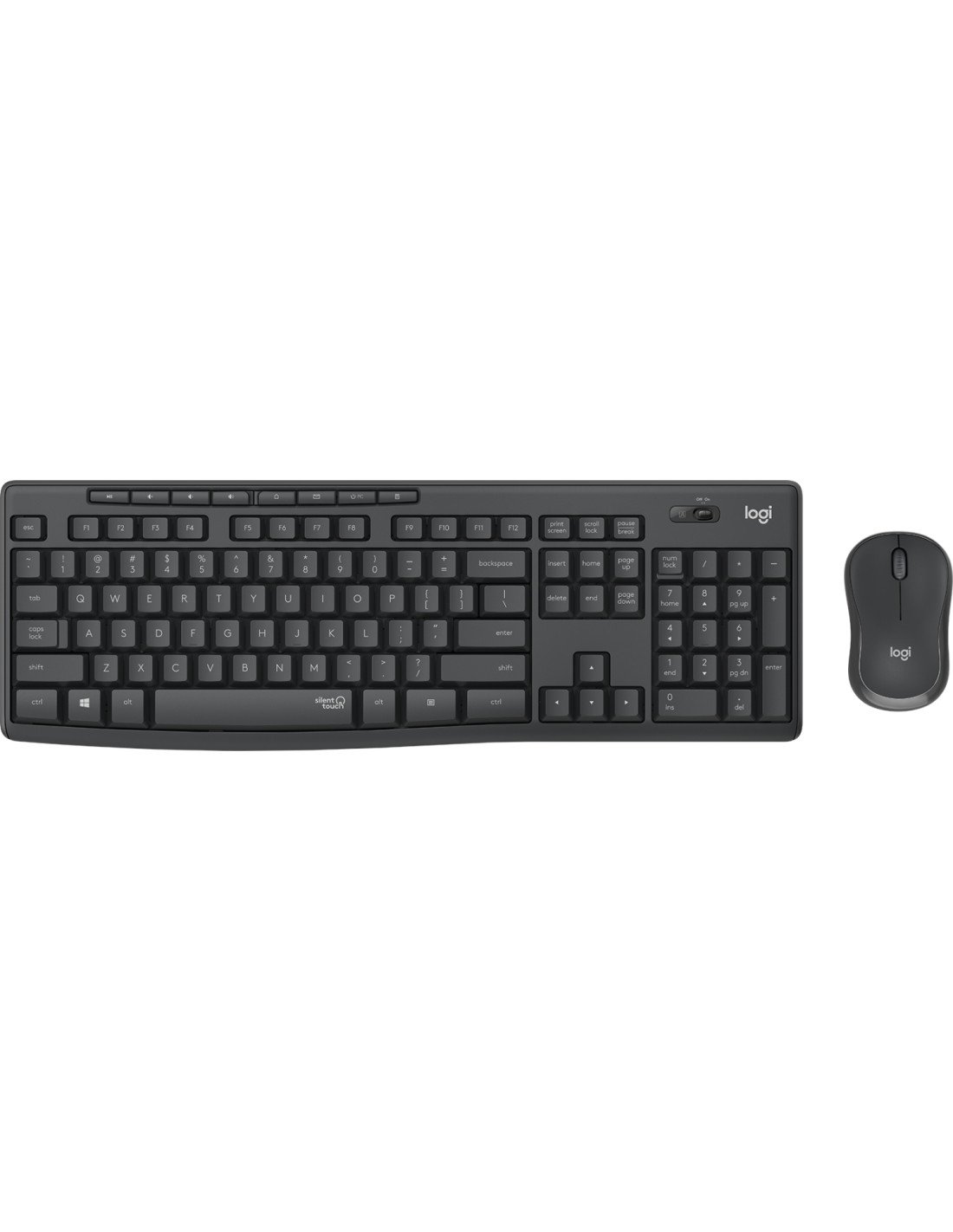 Logitech MK295 Silent Wireless Combo teclado Ratón incluido Oficina USB QWERTZ Alemán Grafito