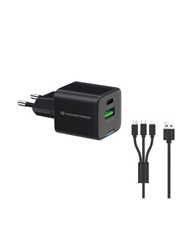 Conceptronic ALTHEA16B cargador de dispositivo móvil Universal Negro