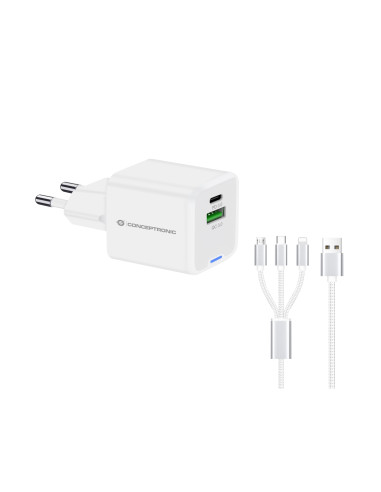 Conceptronic ALTHEA16W cargador de dispositivo móvil Universal Blanco