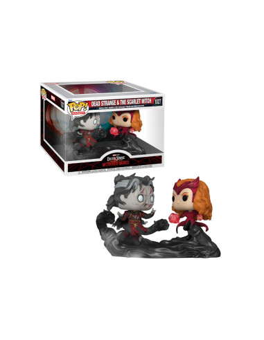 Funko pop moments marvel doctor strange multiverso de la locura doctor strange necromance vs bruja escarlata 60915