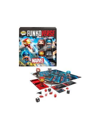 Juego de mesa funkoverse marvel edicion 100 capitan america iron man viuda negra & pantera negra 57518