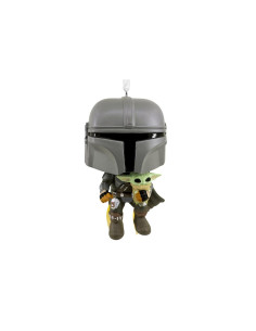 Adorno de navidad funko star wars mandaloriano & grogu figura de resina