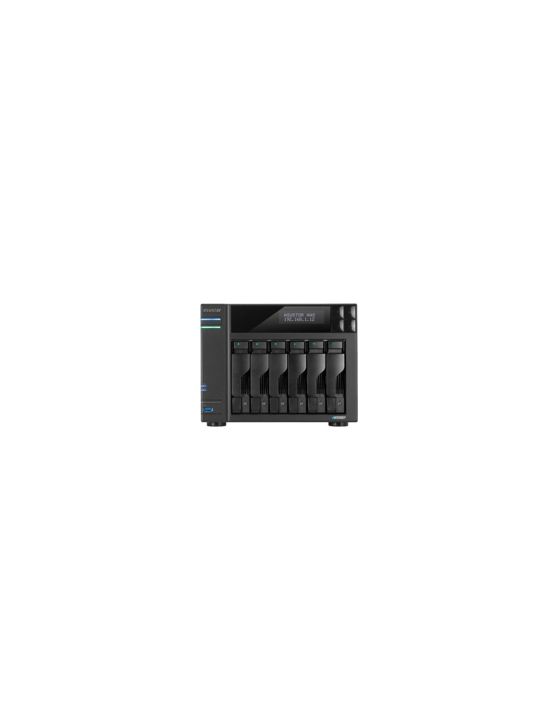Asustor LOCKERSTOR 6 NAS Escritorio Intel® Celeron® N5105 8 GB DDR4 Unidad de disco duro ADM Negro