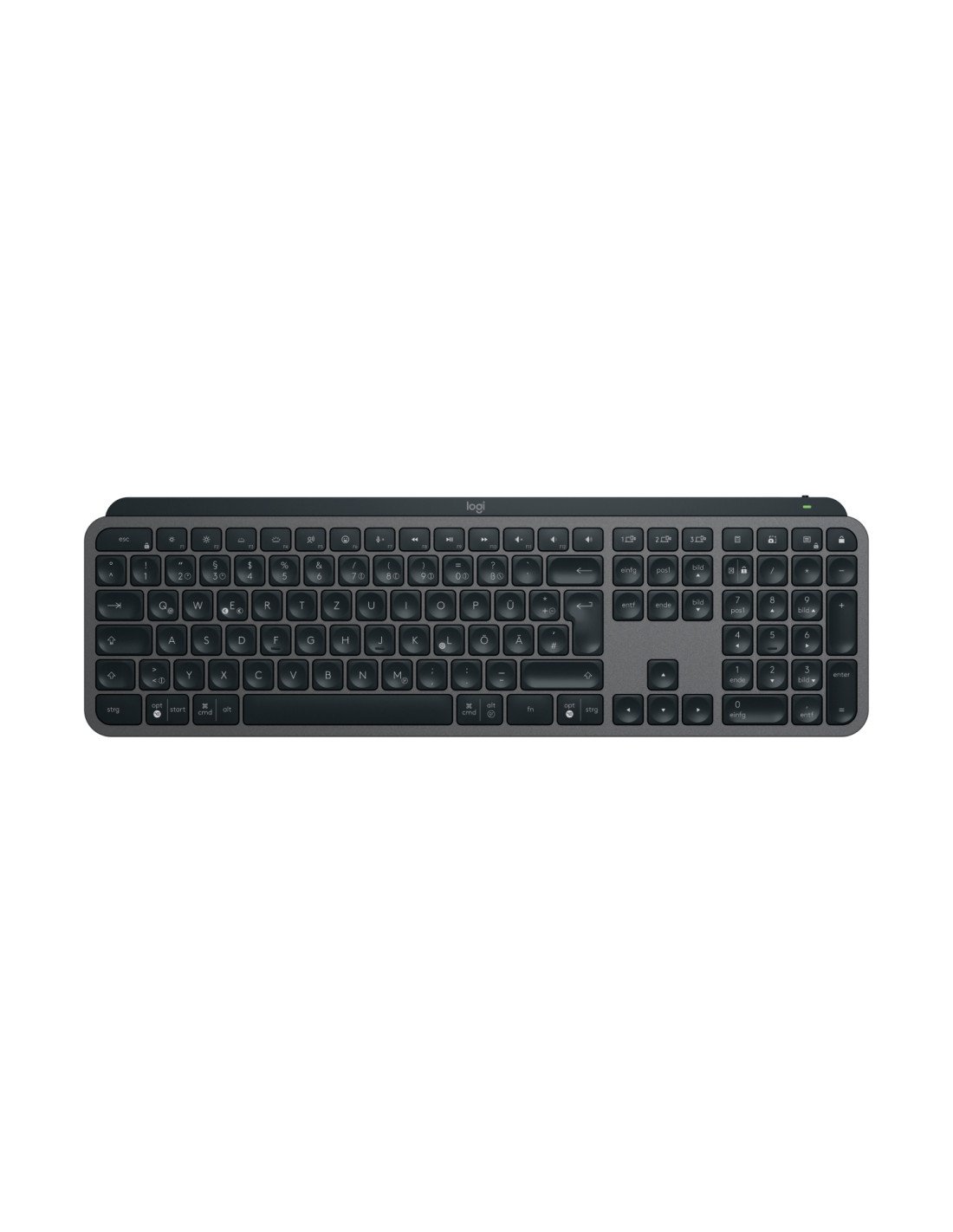 Logitech MX Keys S teclado Universal RF Wireless + Bluetooth QWERTZ Alemán Grafito