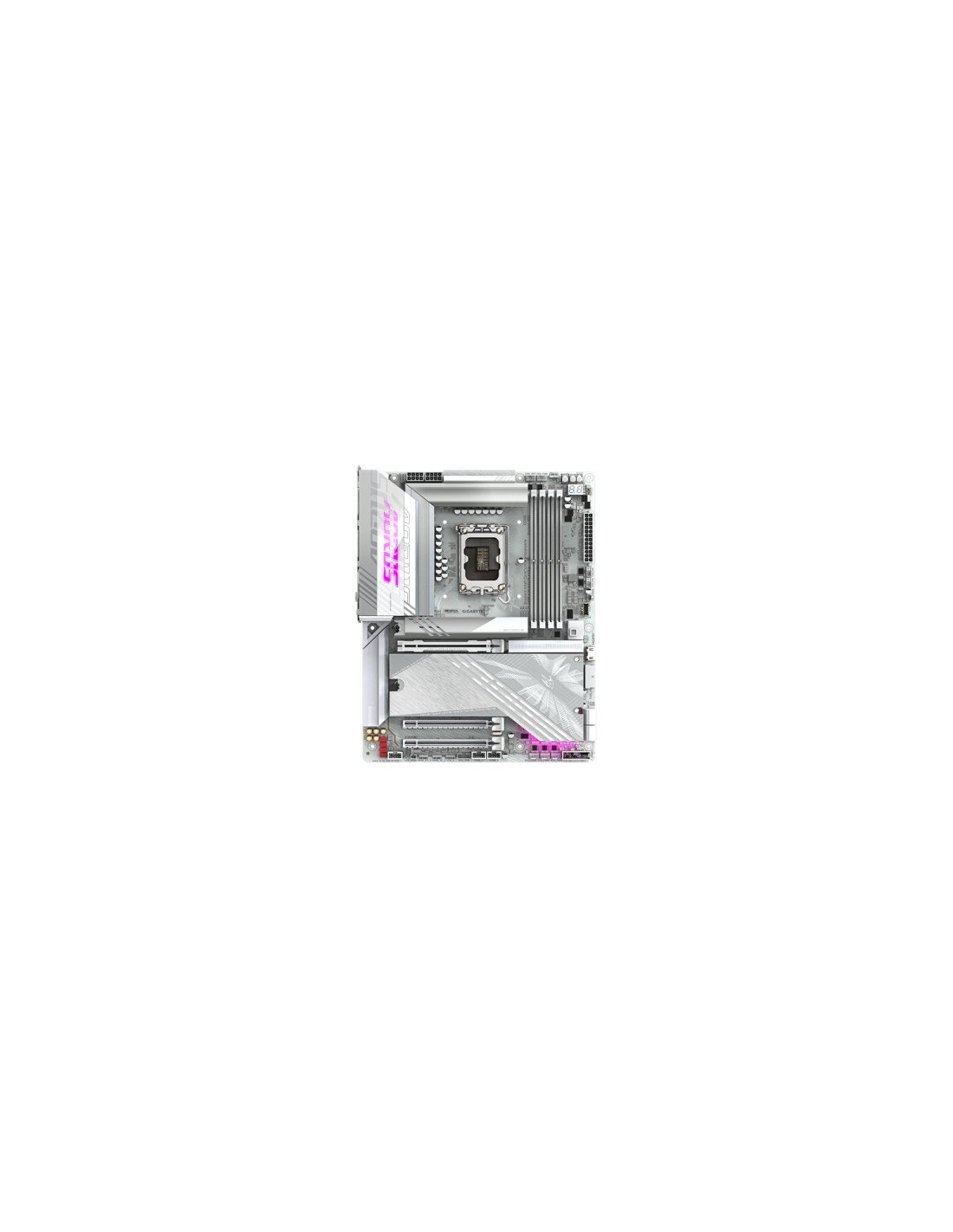 GIGABYTE Placa base Z890 AORUS ELITE X ICE - Compatible con CPUs Intel Core Ultra (Serie 2), VRM de 16+1+2 fases, hasta 9500MHz 