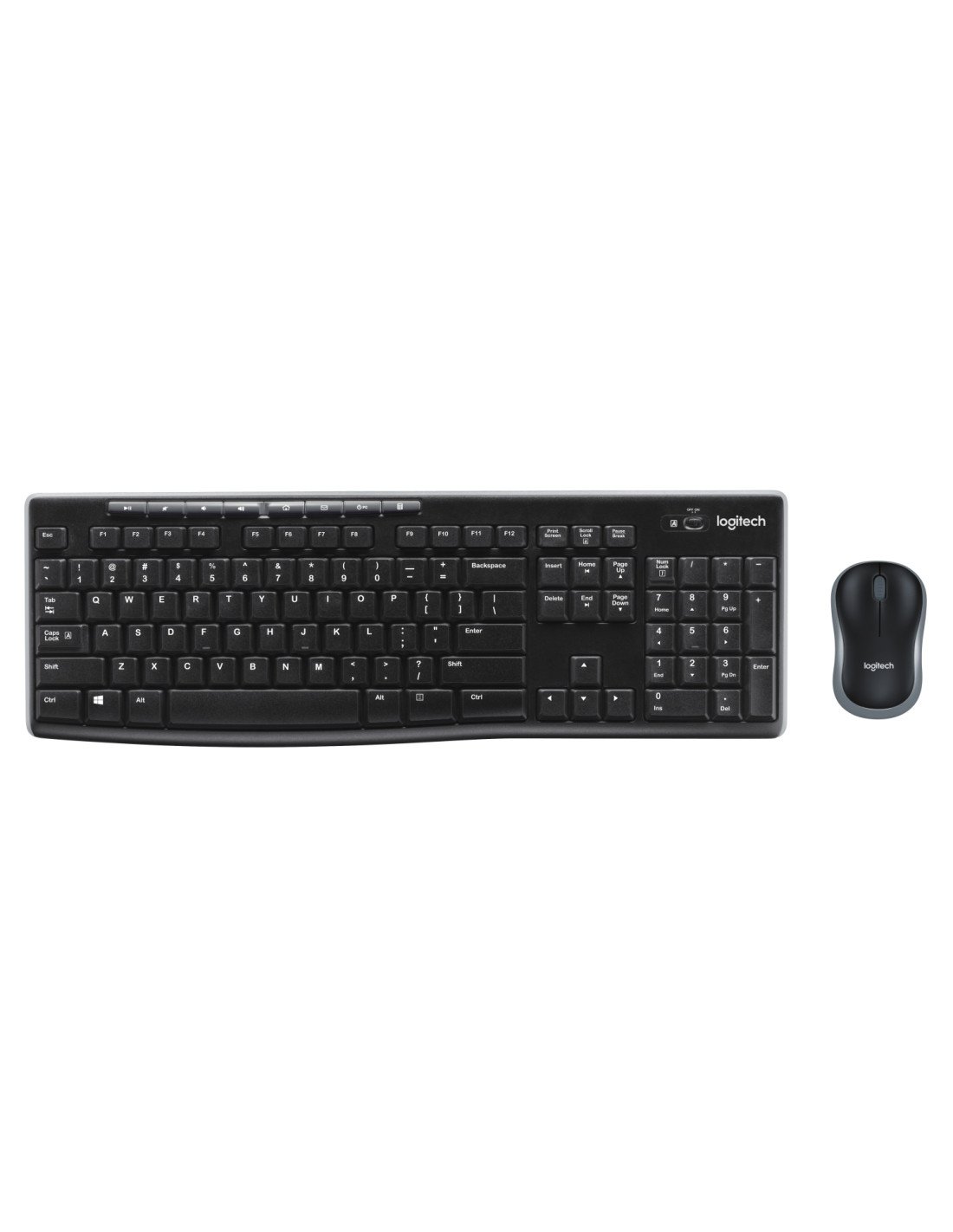 Logitech Wireless Combo MK270 teclado Ratón incluido Hogar USB QWERTZ Alemán Negro