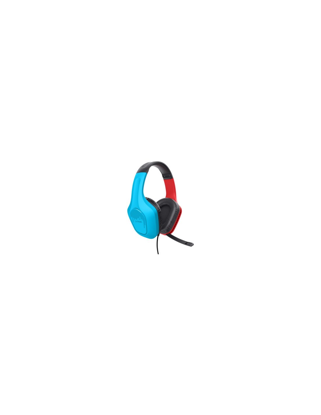 Trust GXT 416S Zirox Auriculares Alámbrico Diadema Juego Negro, Cian, Rojo