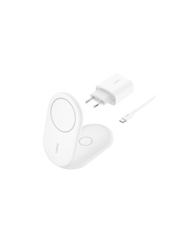 Belkin BoostCharge Auriculares, Smartphone Blanco USB Cargador inalámbrico Carga rápida Interior