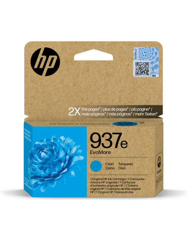 HP Cartucho de Tinta Original EvoMore 937e cian