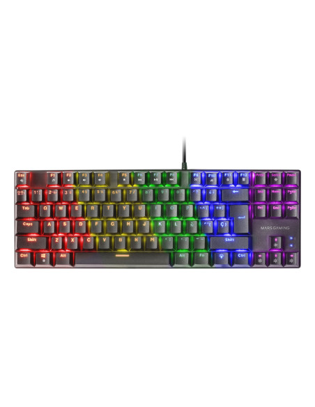 Mars Gaming MK80 Negro, Teclado Gaming Mecánico TKL FRGB,