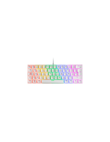 Mars Gaming MK60 teclado Juego USB AZERTY Italiano Blanco