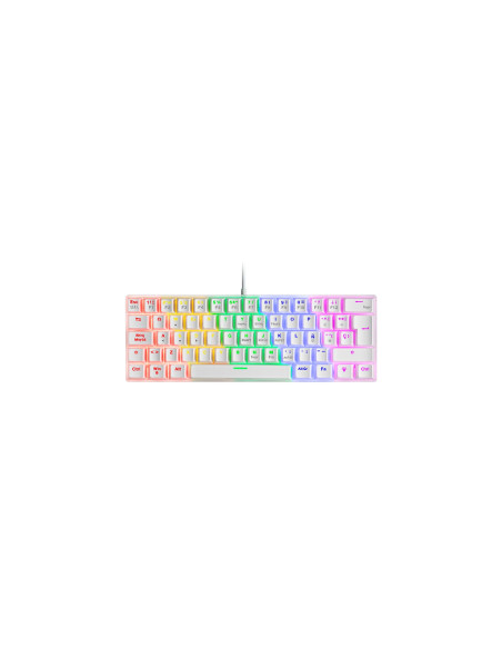 Mars Gaming MK60 teclado Juego USB AZERTY Italiano Blanco