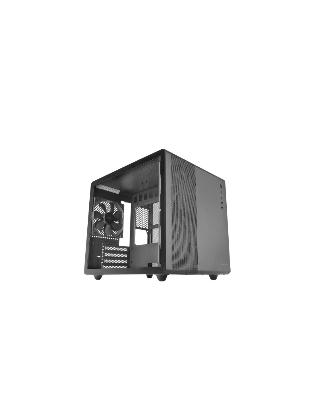 Mars Gaming MC-MPRO Negro, Caja Profesional Compacta Micro-ATX, Ventana Lateral Completa Cristal Templado, 3x Ventiladores 120mm