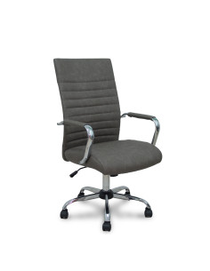 Piqueras y Crespo Sillón Opti527CR cromada basculante similpiel gris base cromada