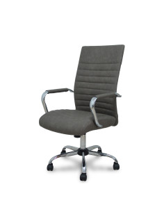 Piqueras y Crespo Sillón Opti527CR cromada basculante similpiel gris base cromada 2