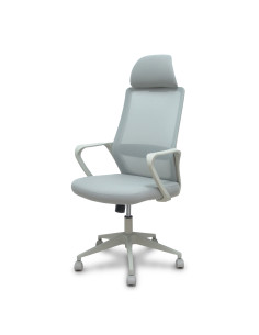Piqueras y Crespo Silla Pro534 gris respaldo malla gris asiento tela gris base piramidal gris ruedas nailon 2