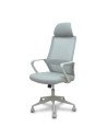 Piqueras y Crespo Silla Pro534 gris respaldo malla gris asiento tela gris base piramidal gris ruedas nailon
