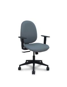 Piqueras y Crespo Silla Horche sincro bali gris brazos regulables base piramidal ruedas nailon 65mm