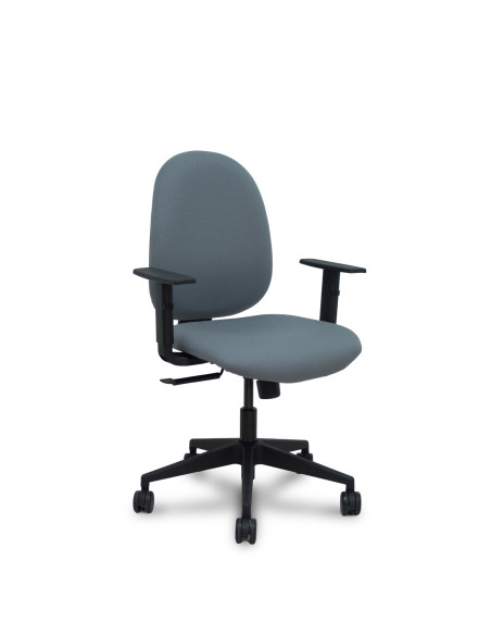 Piqueras y Crespo Silla Horche sincro bali gris brazos regulables base piramidal ruedas nailon 65mm