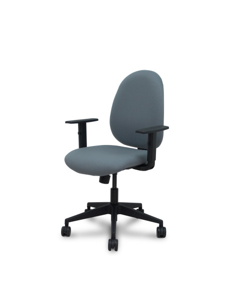 Piqueras y Crespo Silla Horche sincro bali gris brazos regulables base piramidal ruedas nailon 65mm