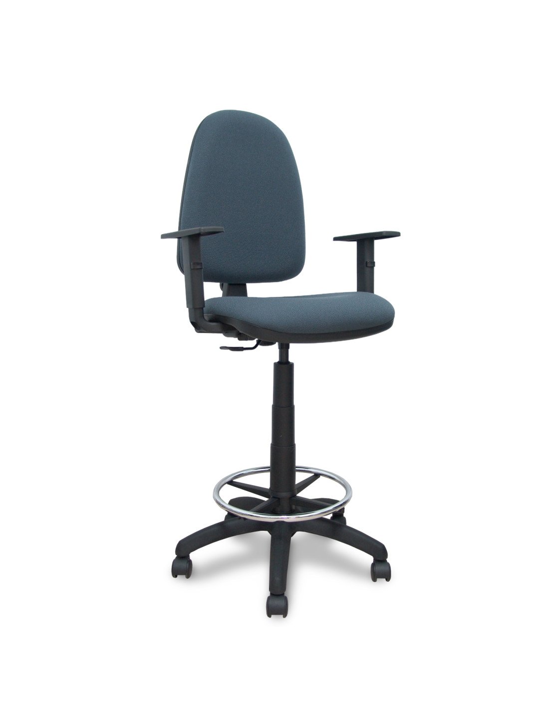 Piqueras y Crespo Taburete Aýna bali gris oscuro brazos regulables