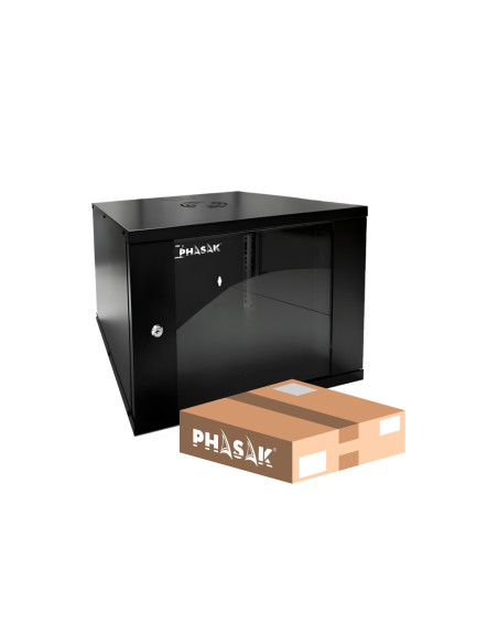 Phasak Mural Rack 19" 9U 530x400 desmontado - Flat Pack - PHO 2009D
