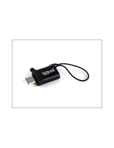 iggual Adaptador USB OTG tipo C a USB-A 3.1 negro