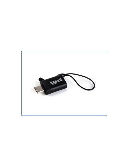 iggual Adaptador USB OTG tipo C a USB-A 3.1 negro