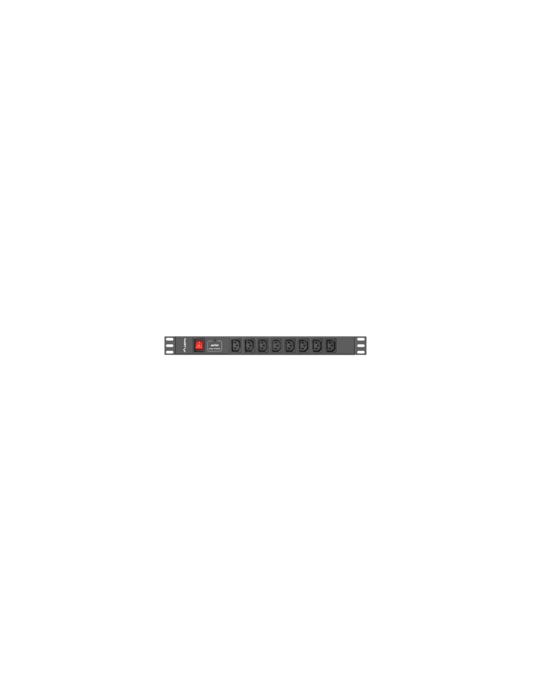 Lanberg PDU-08I-0200-C20-BK unidad de distribución de energía (PDU) 8 salidas AC 1U Negro