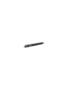 Lanberg PDU-08I-0200-C20-BK unidad de distribución de energía (PDU) 8 salidas AC 1U Negro 2