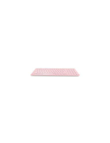 Rapoo E9700M teclado Oficina RF Wireless + Bluetooth QWERTY Portugues Rosa