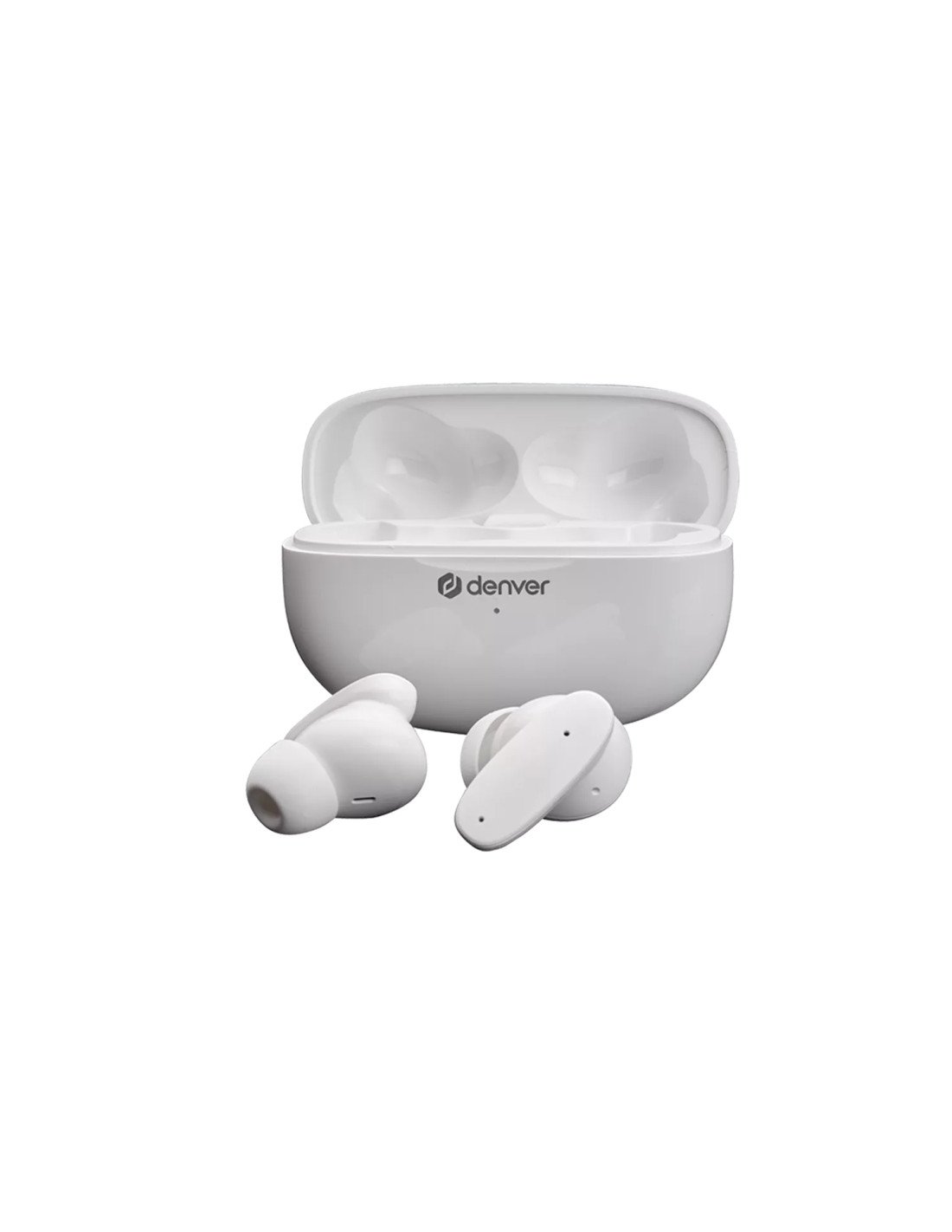Denver TWE-49ENC auricular y casco Auriculares True Wireless Stereo (TWS) Dentro de oído Llamadas/Música Bluetooth Blanco