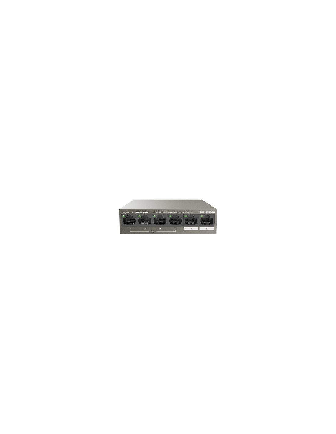 IP-COM Networks G2206P-4-63W switch Gestionado Gigabit Ethernet (10/100/1000) Energía sobre Ethernet (PoE)