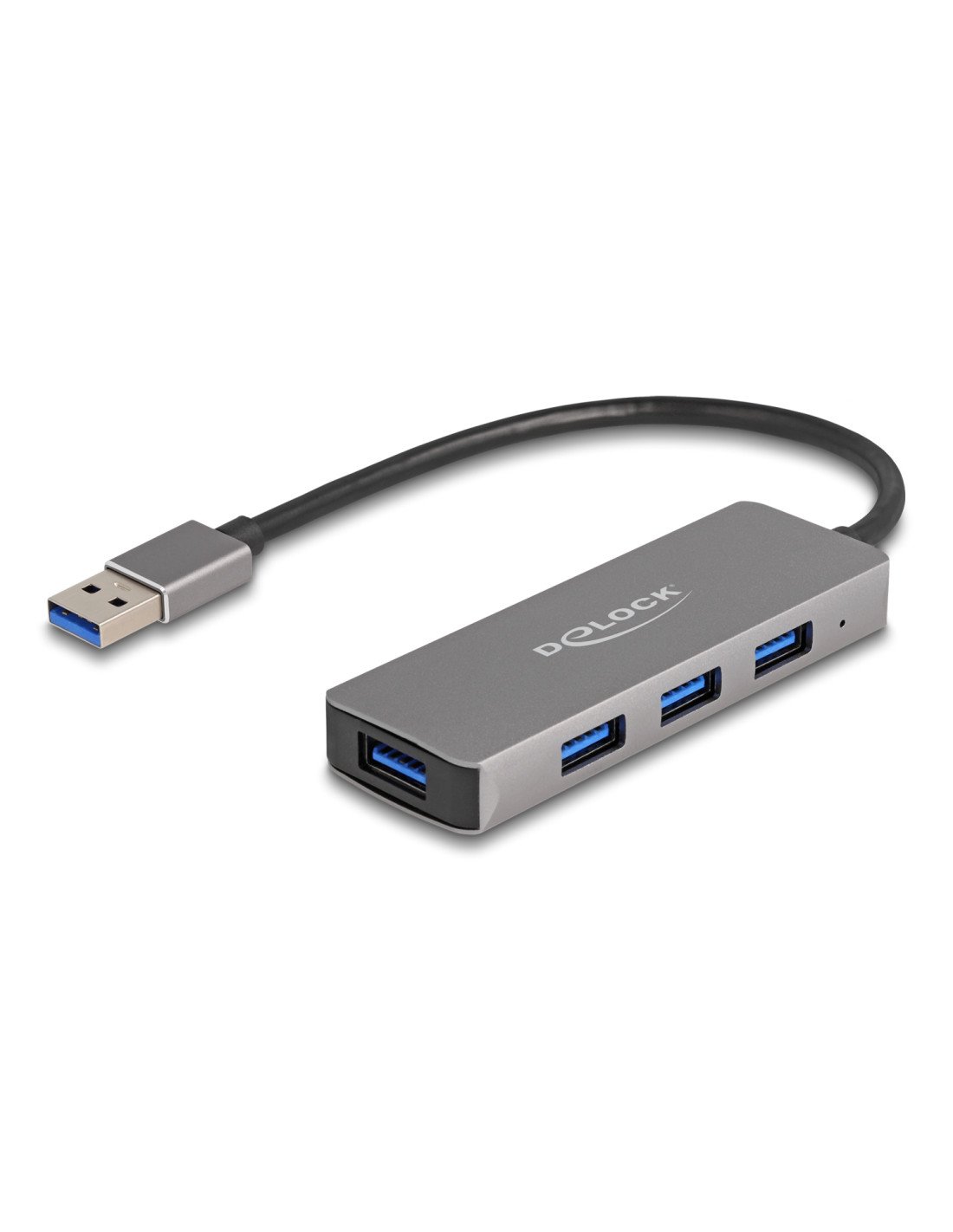 DeLOCK Concentrador USB 5 Gbps de 4 puertos con conector USB Tipo-A - Puertos USB Tipo-A en el lateral