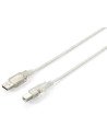 Equip 128651 Cable USB 2.0 Tipo A a Tipo B, 3,0 m , Plata transparente