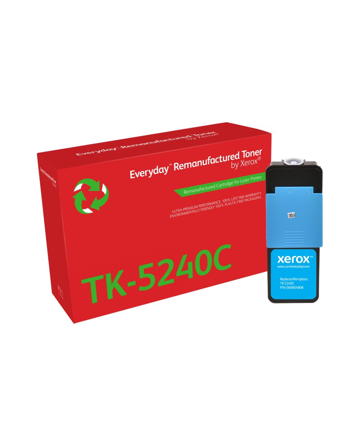 Remanufacturado Everyday Tóner Everyday™ Cian remanufacturado de Xerox es compatible con Kyocera TK-5240C, Capacidad estándar