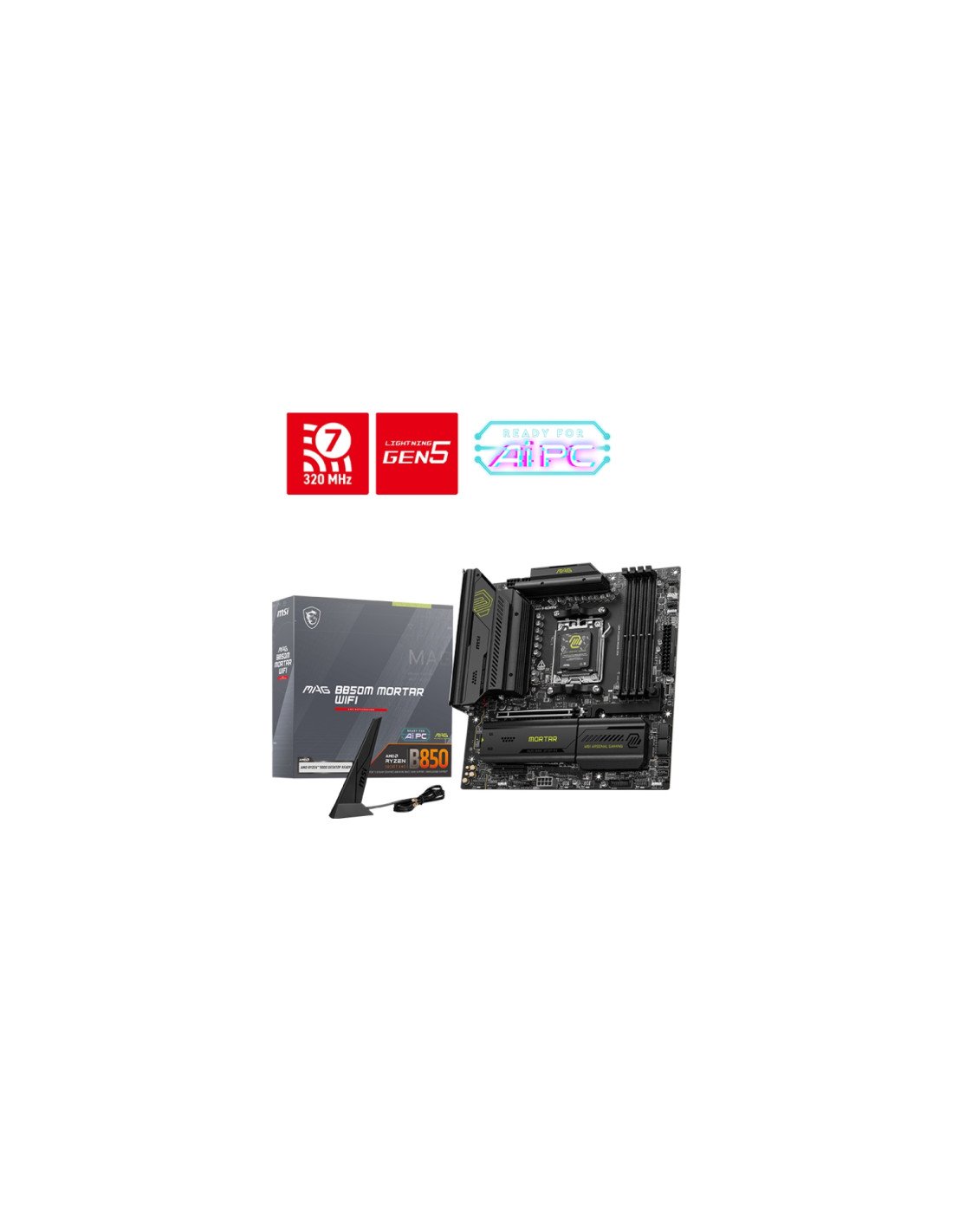 MSI MAG B850M MORTAR WIFI placa base AMD B850 Zócalo AM5 micro ATX