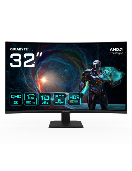 GIGABYTE GS32QCA 31.5" Monitor Curvo para Gaming QHD - 2560 x 1440,