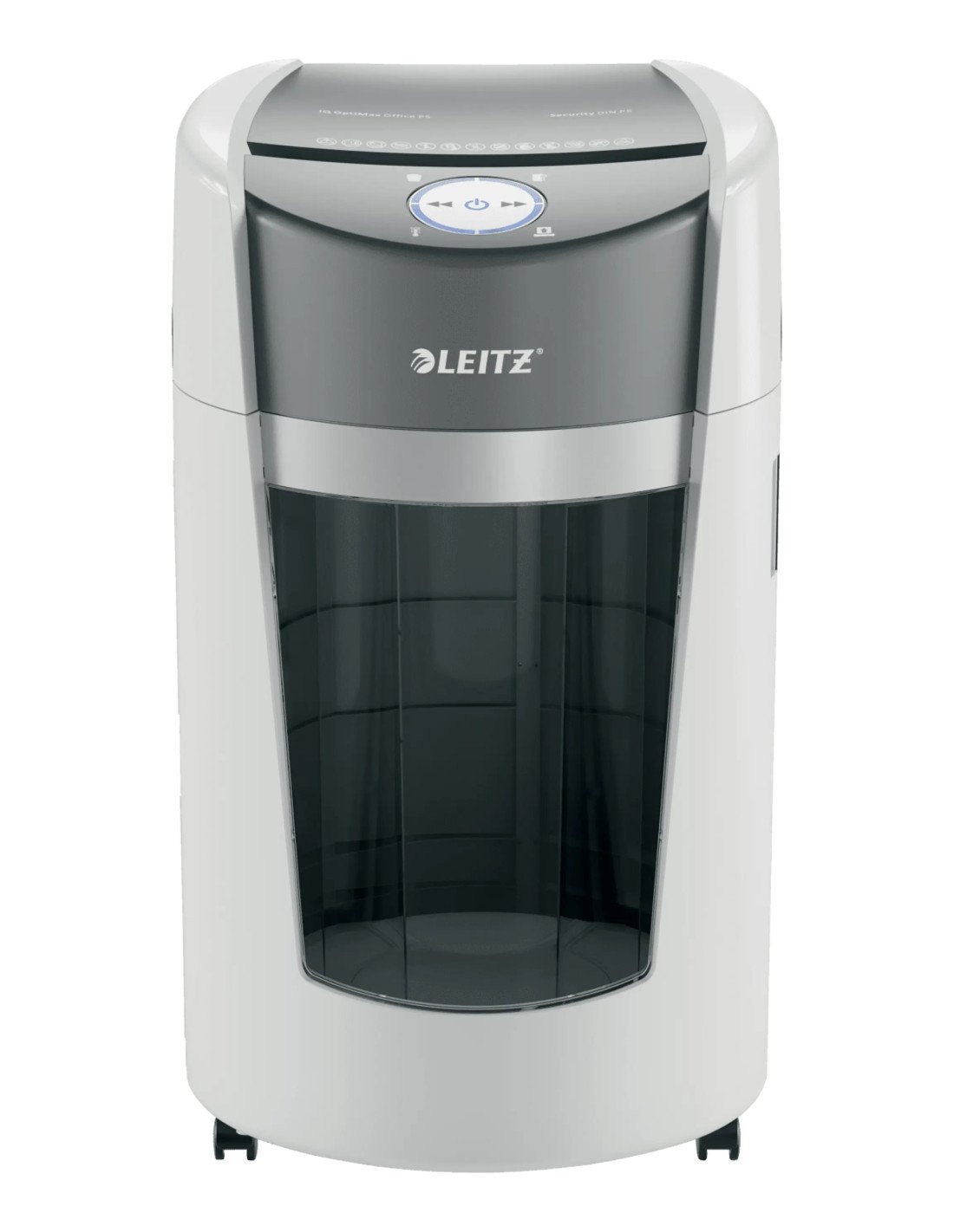 Leitz Destructora de Papel IQ OptiMax Office Microcorte Seguridad P5 35L - Blanca