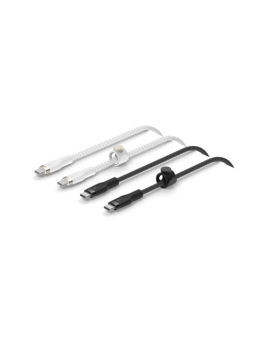 Belkin BoostCharge Pro Flex cable USB USB 2.0 1 m USB C Negro, Blanco