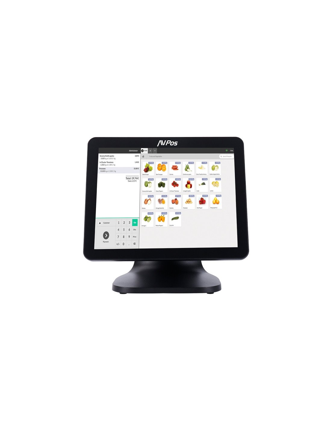 AVPos AVP-K5000B-I7-24 Terminal Punto Venta (TPV) 38,1 cm (15") 1024 x 768 Pixeles Pantalla táctil