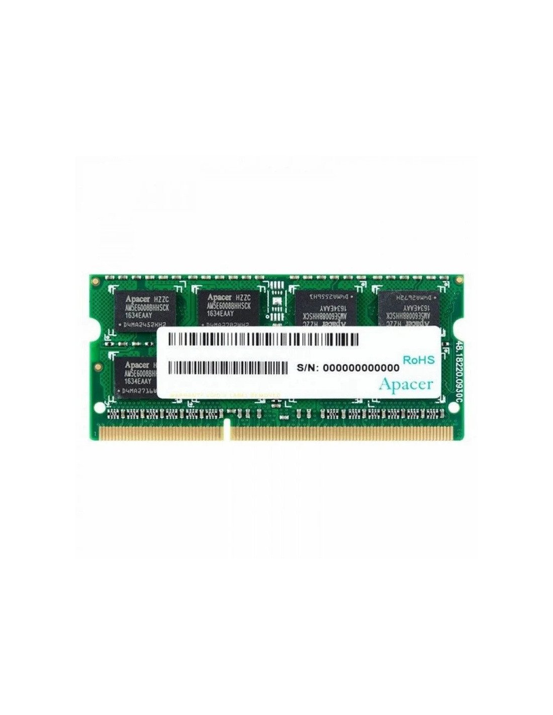 MEMORIA SODIMM 8GB APACER DDR3 1333MHZ - 1600MHZ 1.35V