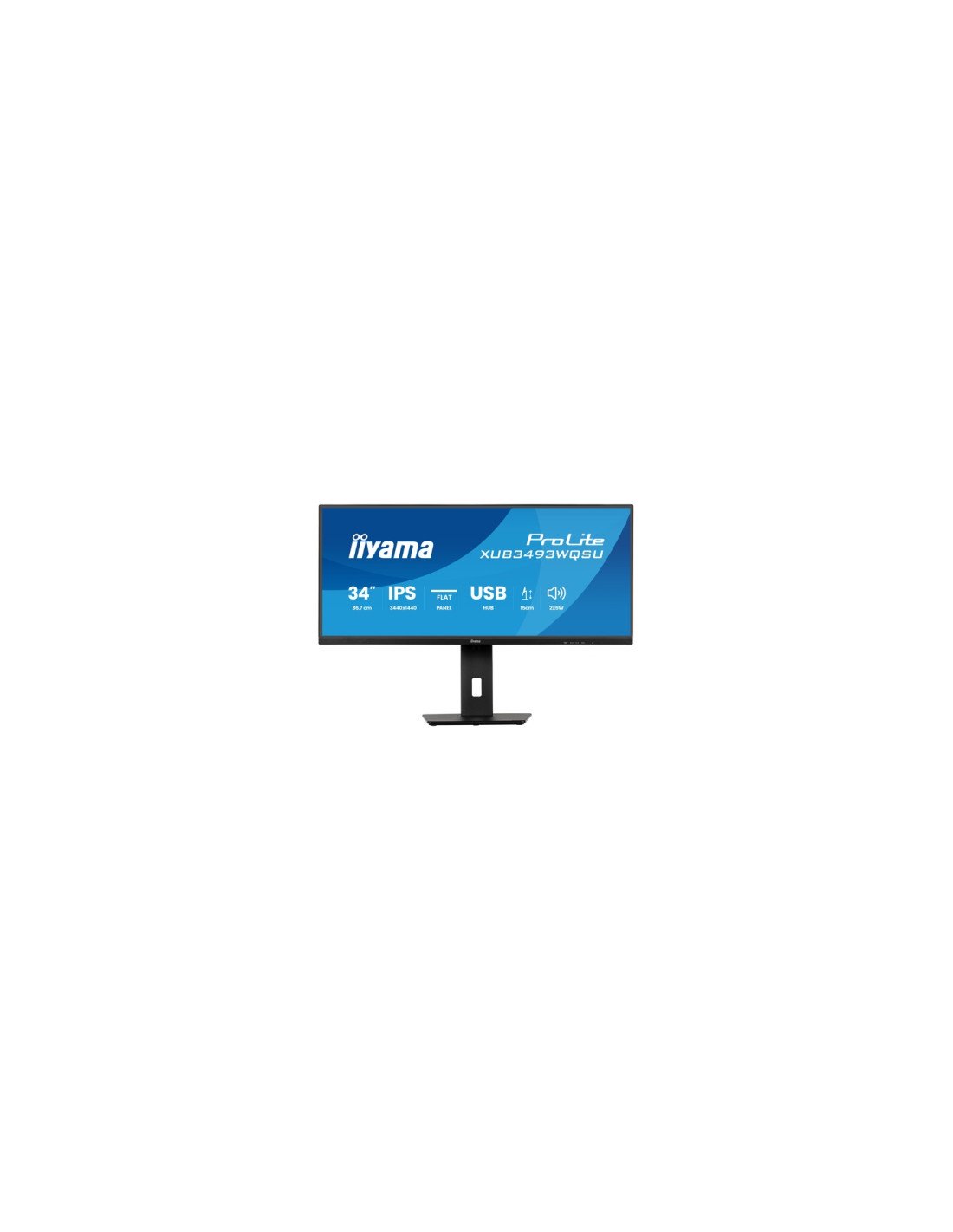 iiyama ProLite XUB3493WQSU-B6 pantalla para PC 86,4 cm (34") 3440 x 1440 Pixeles UltraWide Quad HD LED Negro