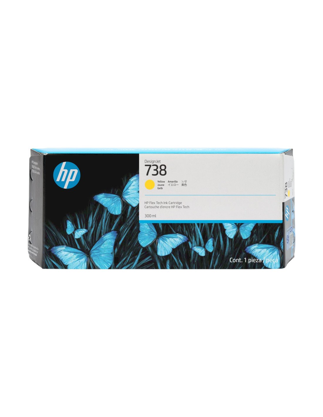 HP Cartucho de tinta amarilla DesignJet 738 de 300 ml